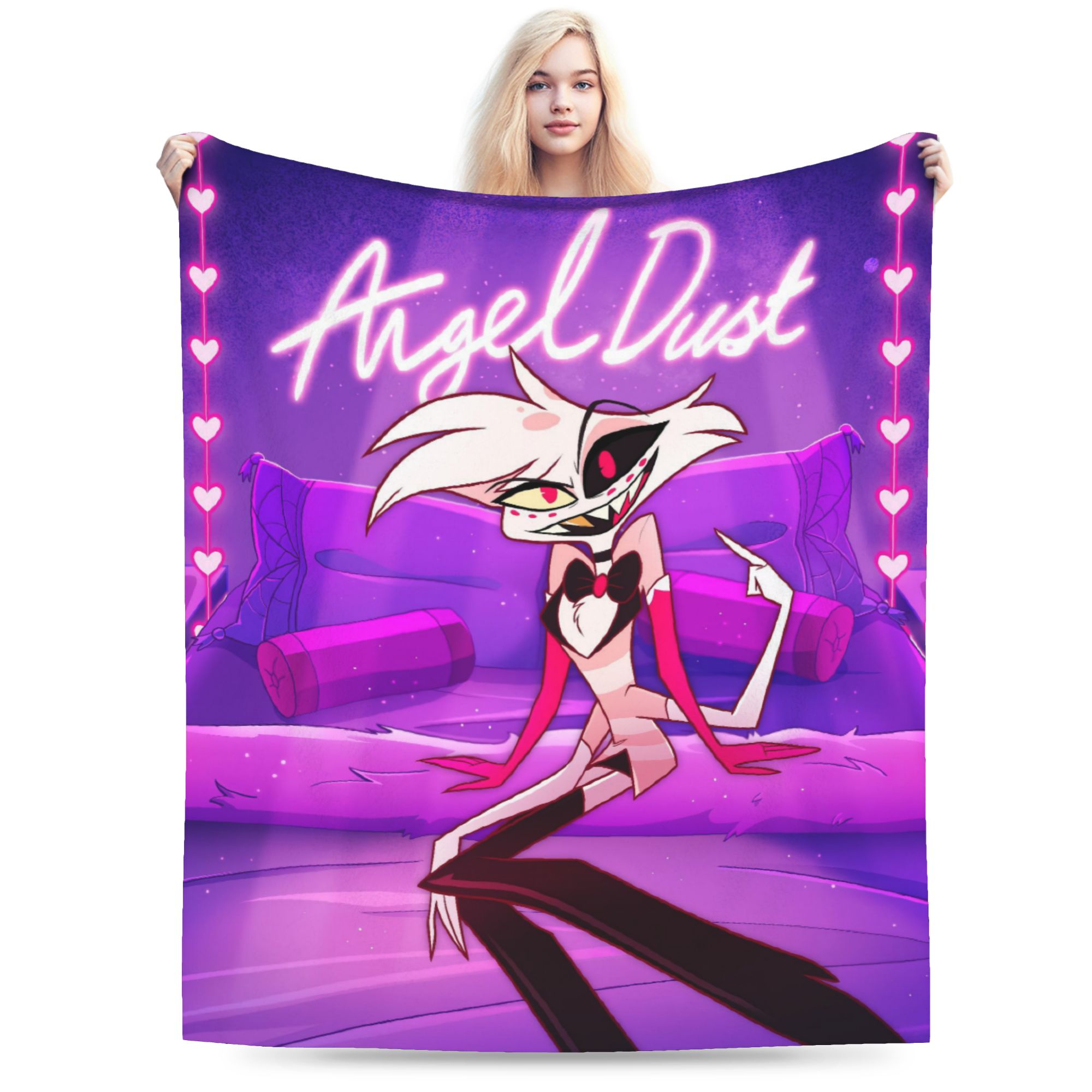 Christmas Throw Blanket - Cartoon Hazbins Hotels Angel Dusts Decken,