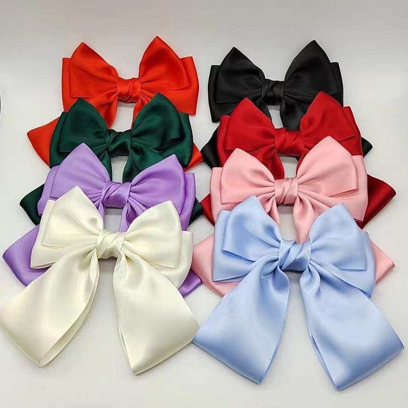Ribbon Bow Gift - Einfarbig Bogen Band Haar Clip Neue