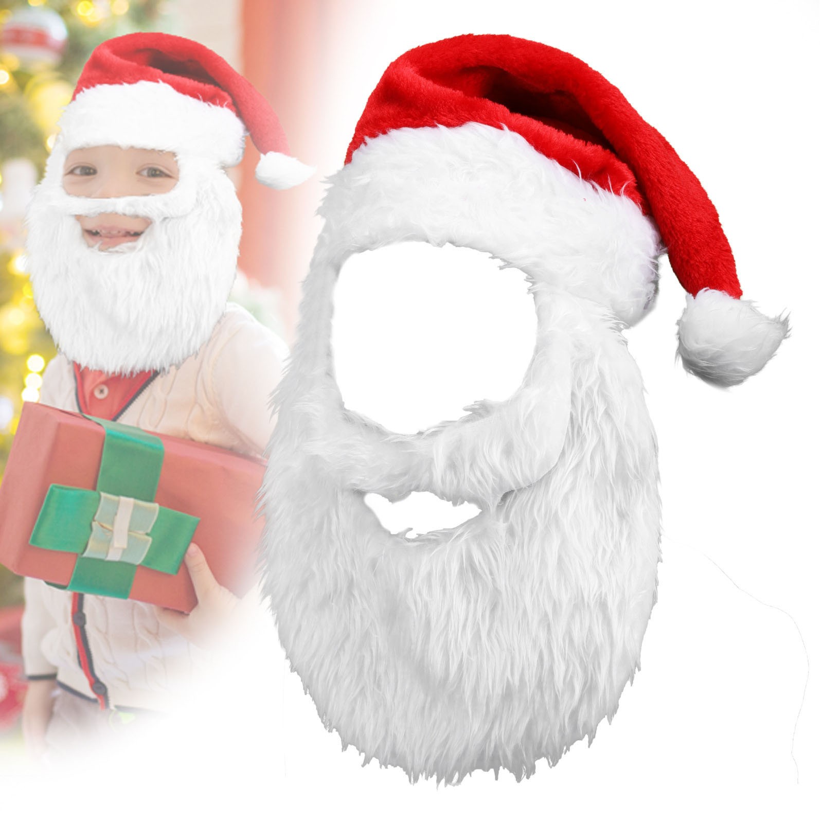 Santa Hat Plush - Neue Erwachsene Ball Plüsch Weihnachten Hut