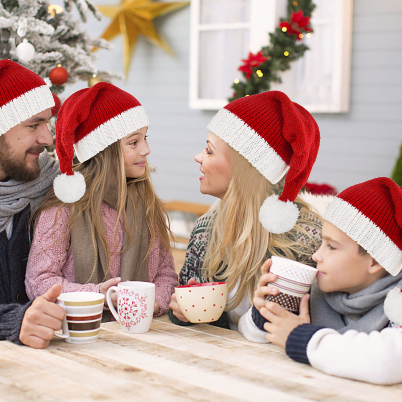 1pc rote Weihnachts mütze für  – Santa Hat Plush Bewertung und Preis