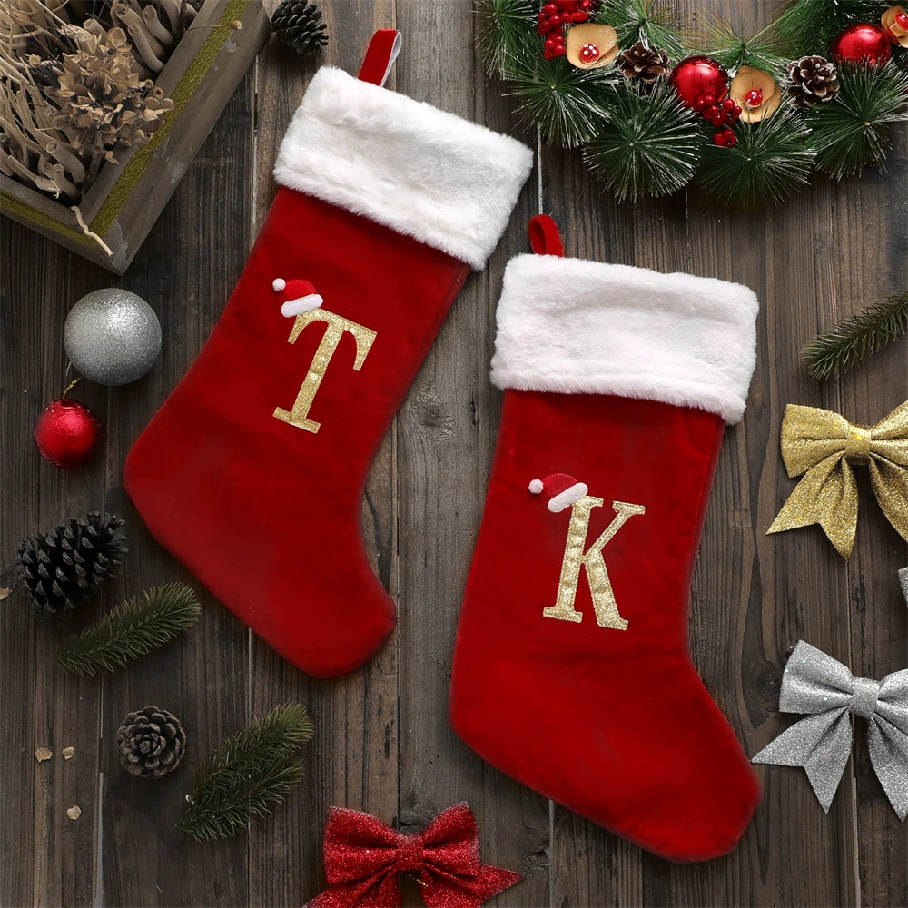 Neue kreative Alphabet Weihnac – Christmas Stocking Hanging Bewertung und Preis
