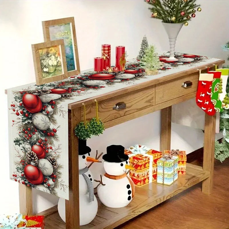 Weihnachtskugeln, Tannenzapfen – Christmas Table Runner Bewertung und Preis