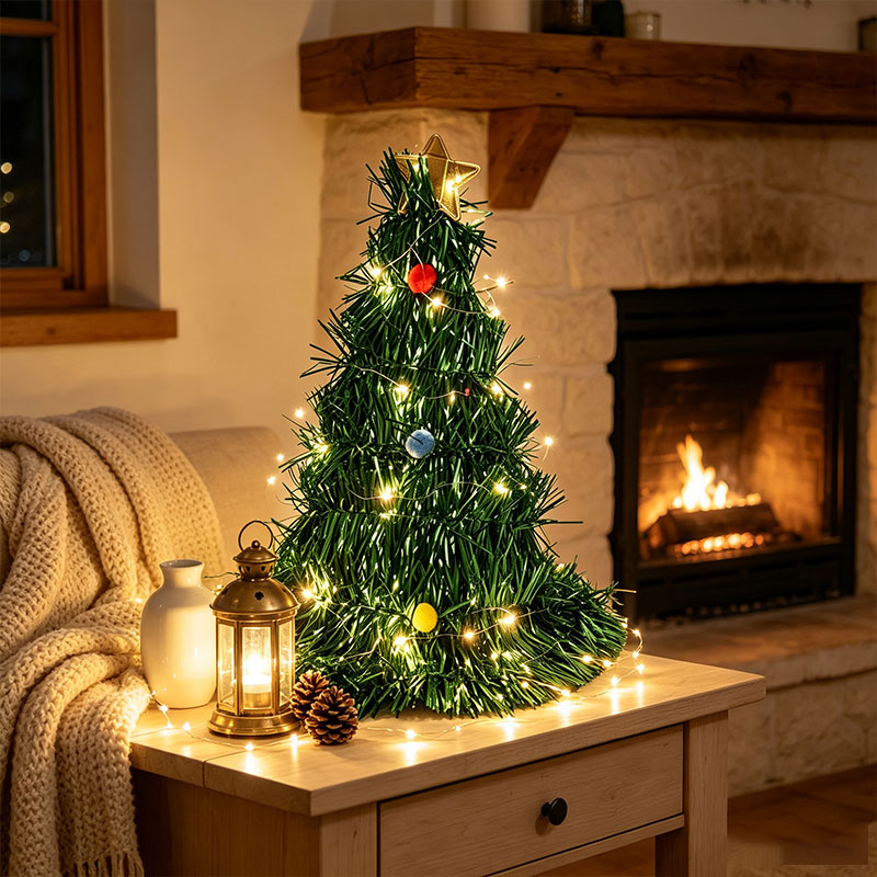 Faltbarer grüner Mini-Weihnach – Star Tree Topper Bewertung und Preis